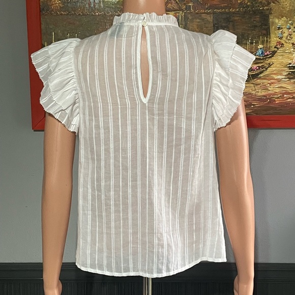 Universal Thread White Short Sleeve Blouse SZ-S - Picture 3 of 5